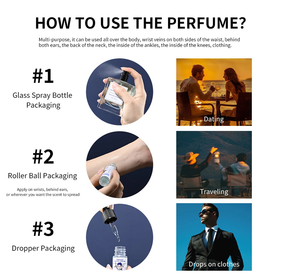Perfume for Men Charming Cologne for Men Perfume Man 50ml with Unique Scent Formula Pheromone Perfume Attract Women