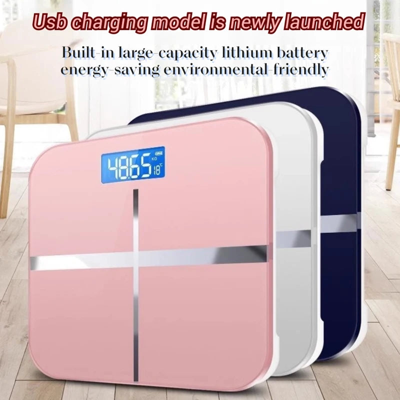 Weight Loss Weighing Device LED Display Smart Body Weight Scale USB Charging Precision Electronic Scale for Home Office Adult