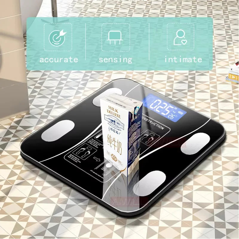 Body fat scales for weight loss, precise intelligent weighing and measuring fat electronic scales for men and women, Bluetooth