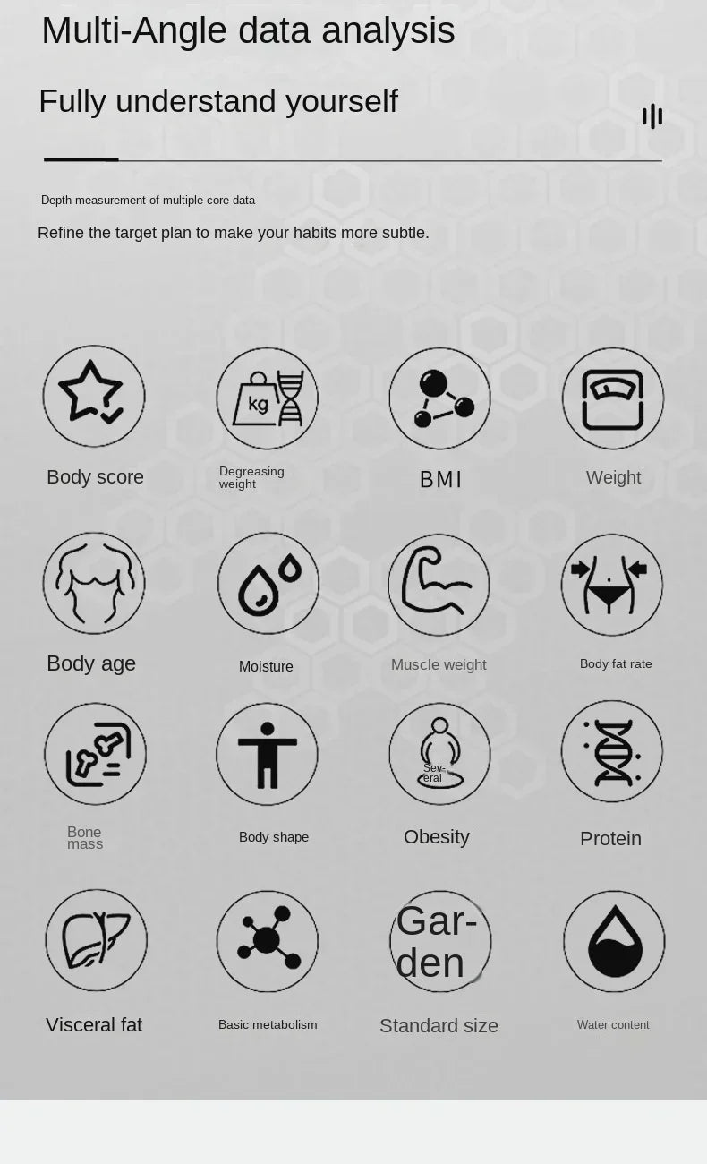 Body fat scales for weight loss, precise intelligent weighing and measuring fat electronic scales for men and women, Bluetooth