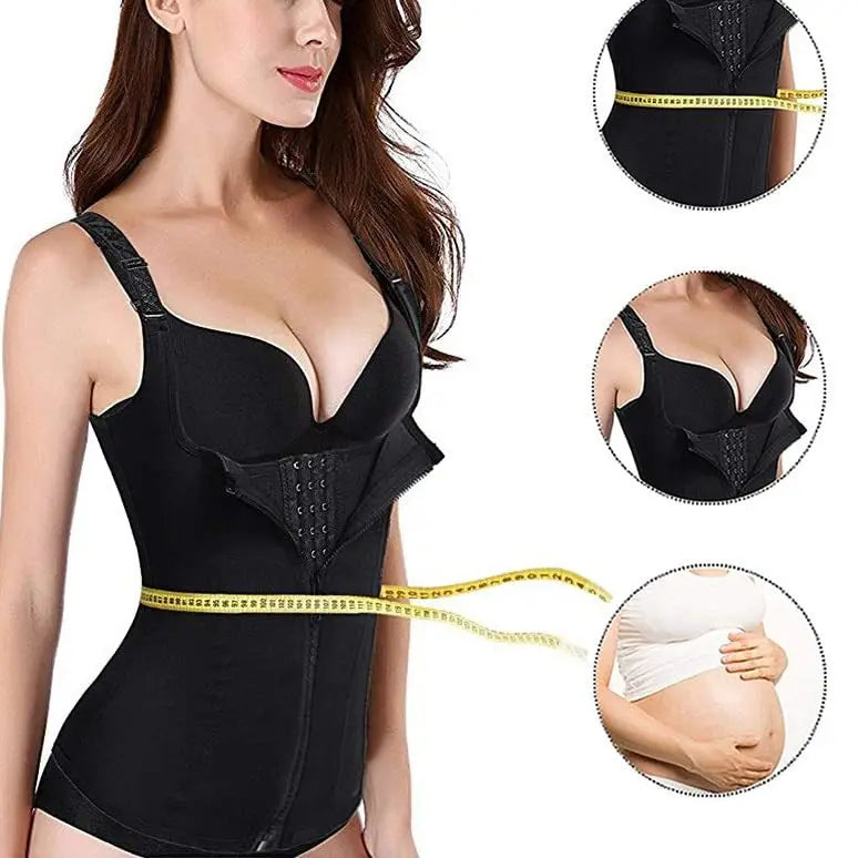 Women Waist Trainer Vest Slimming Corset Weight Loss Body Shaper Sauna Suit Compression Shirt Belly Girdle Tops Shapewear Strap