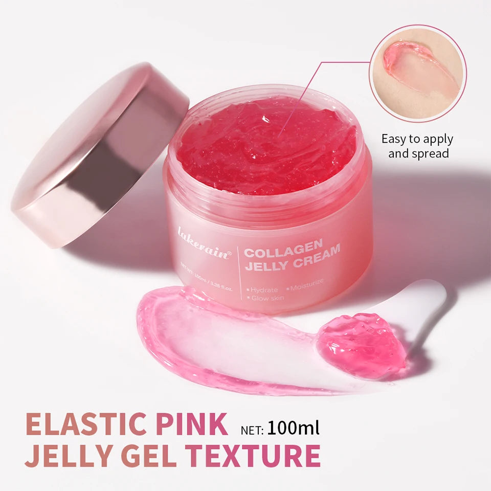 Collagen Jelly Cream Improving Skin Elasticity Tightening Soothing Moisturizing Anti-Aging Firmness Hydration Skincare Face Gel