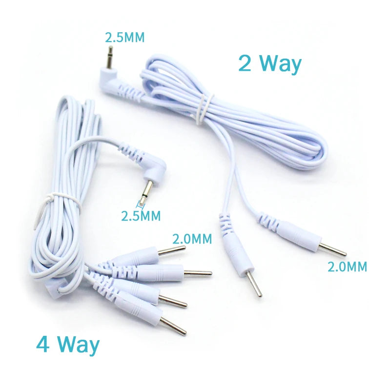 10Pcs 2mm Plug Non-woven Fabric Reusable Self Adhesive Electrode Pads Conductive Gel Pad Body Digital Massager