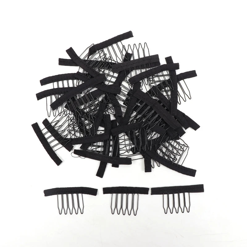 Stainless Steel Wig Combs For Wig Caps 12Pcs/Lot Factory Supply Wig Clips For Hair Extensions Best Clips For Wigs Big 8 Theeth