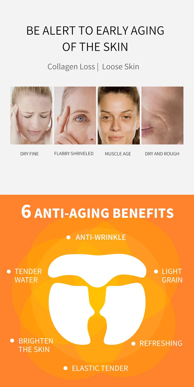 Collagen Film Paper Soluble Facial Mask Cloth Anti-Aging Soluble Water Face Filler Full Collagen Fiming Lifting Face Skin Care