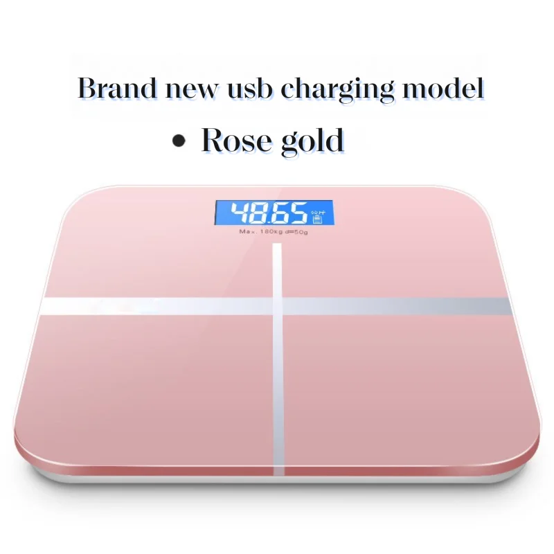 Weight Loss Weighing Device LED Display Smart Body Weight Scale USB Charging Precision Electronic Scale for Home Office Adult