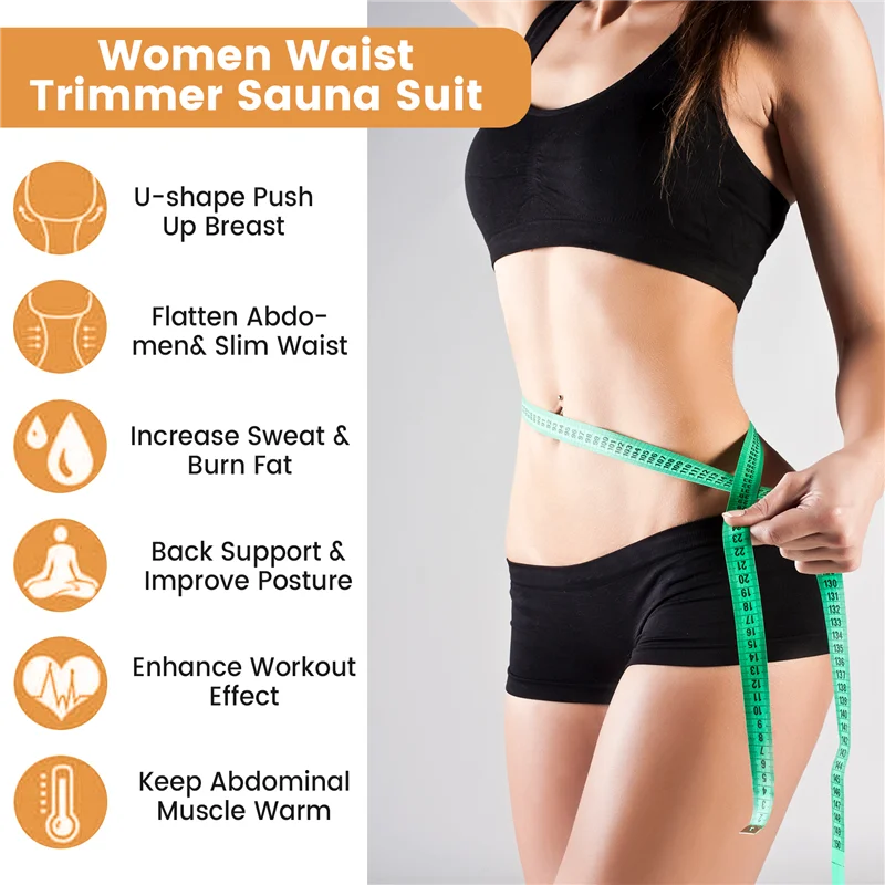 RTSHE-Hot Sweat Waist Slimming Fine-Tuning Zipper Belt Body Shaping Machine Weight Loss Exercise Belt Large Size