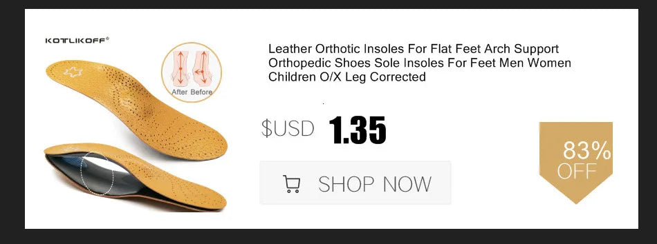 Leather Orthotic Insole For Flat Feet Arch Support Orthopedic Shoes Sole Insoles For Feet Men Women Children O/X Leg Corrected