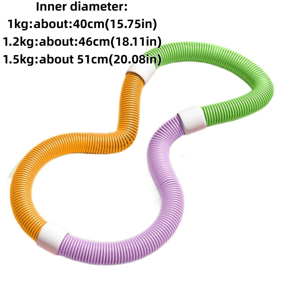 Soft Spring Sports Hoop Waist Trainer Slient Slimming Belly Weight Loss Circle Foldable Without Harm Weighted Exercise Hoops