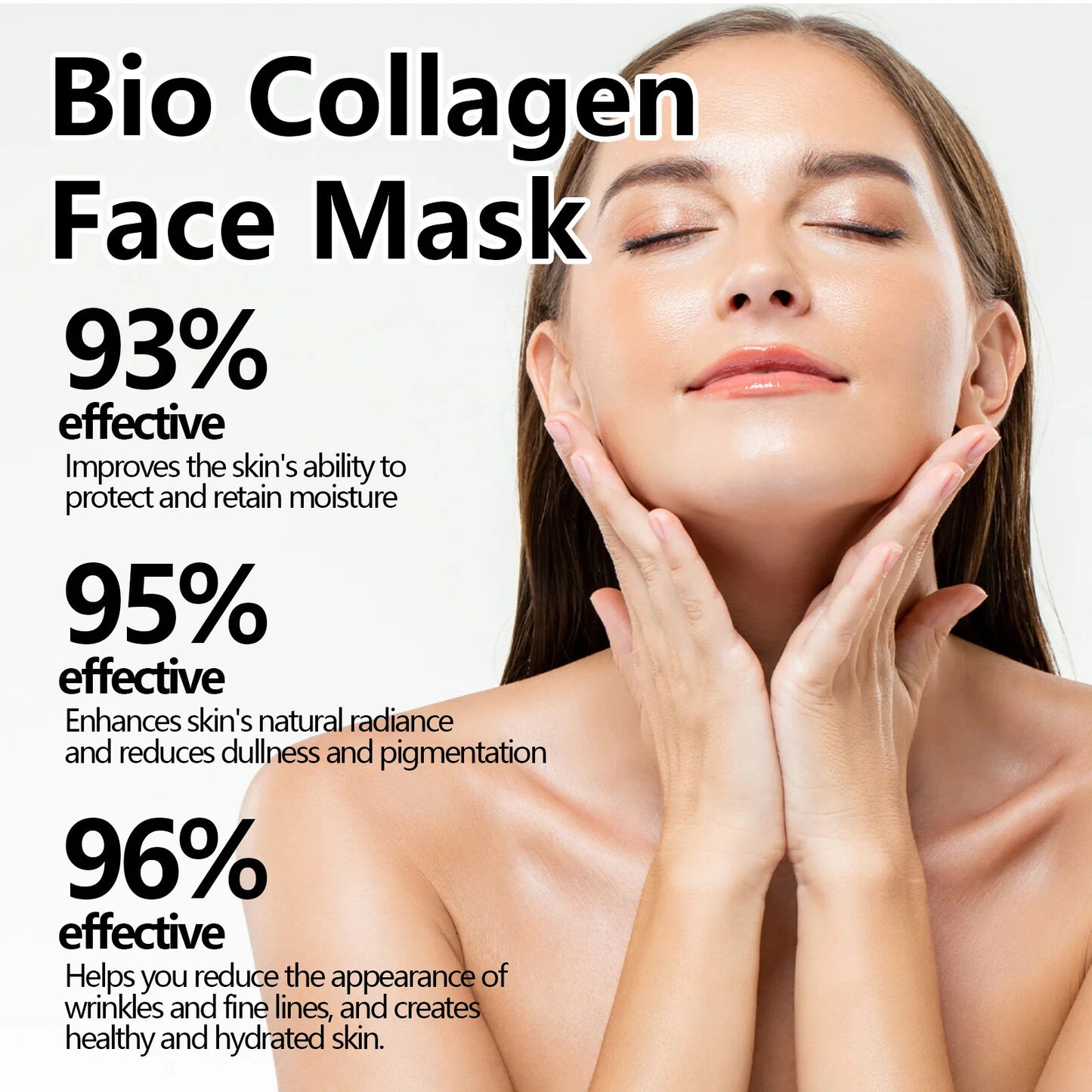 Collagen Facial Mask Anti Aging Reduce Fine Lines Wrinkle Removal Brightening Firming Hydrating Shrinking Pore Moisturizing Mask