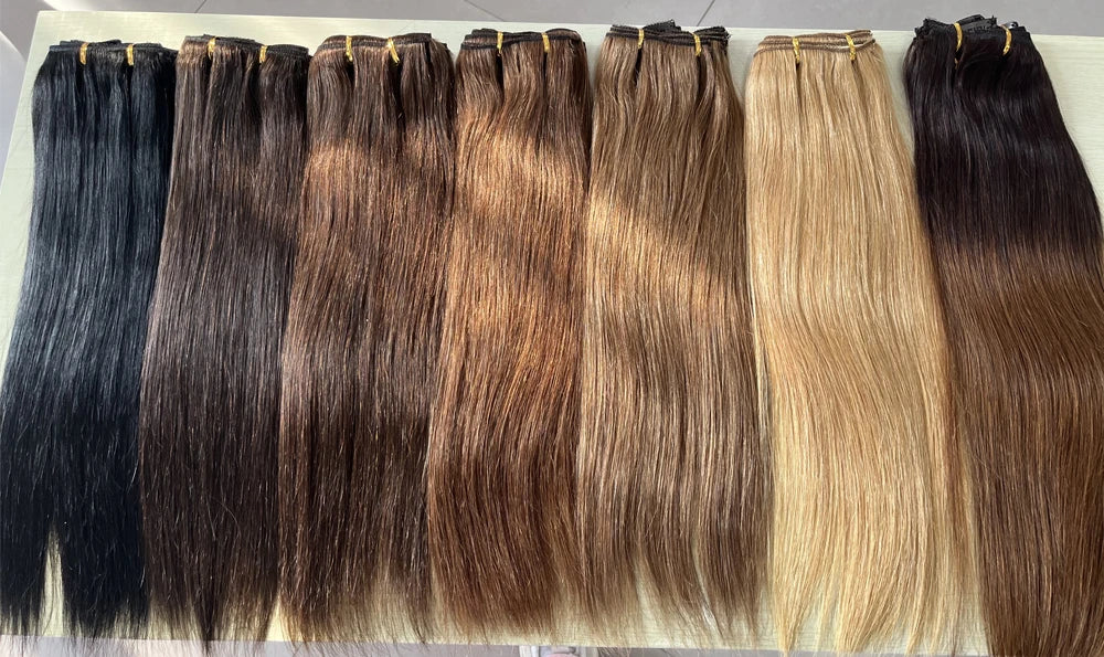 Doreen 160G 200G 240G Volume Series Brazilian Machine Remy Straight Clip In Human Hair Extensions Full Head 10Pcs 16 to 24 Inch