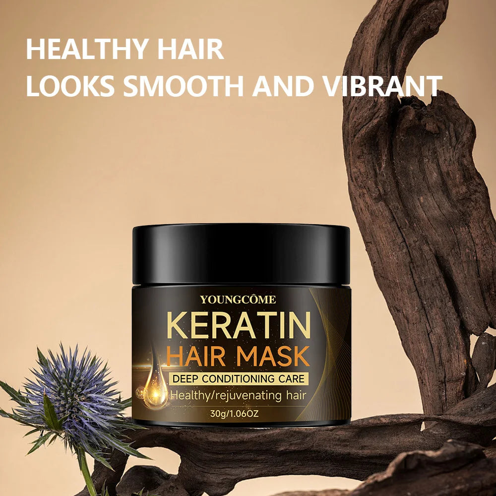 Keratin Hair Mask Moisturizer Conditioner Soft Smooth Frizz Damaged Hair Care Repair Damaged Hair Restore Shine Hair Mask
