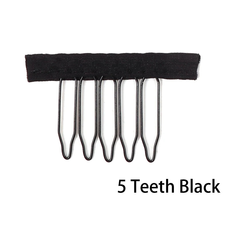 Stainless Steel Wig Combs For Wig Caps 12Pcs/Lot Factory Supply Wig Clips For Hair Extensions Best Clips For Wigs Big 8 Theeth