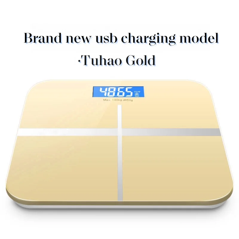 Weight Loss Weighing Device LED Display Smart Body Weight Scale USB Charging Precision Electronic Scale for Home Office Adult