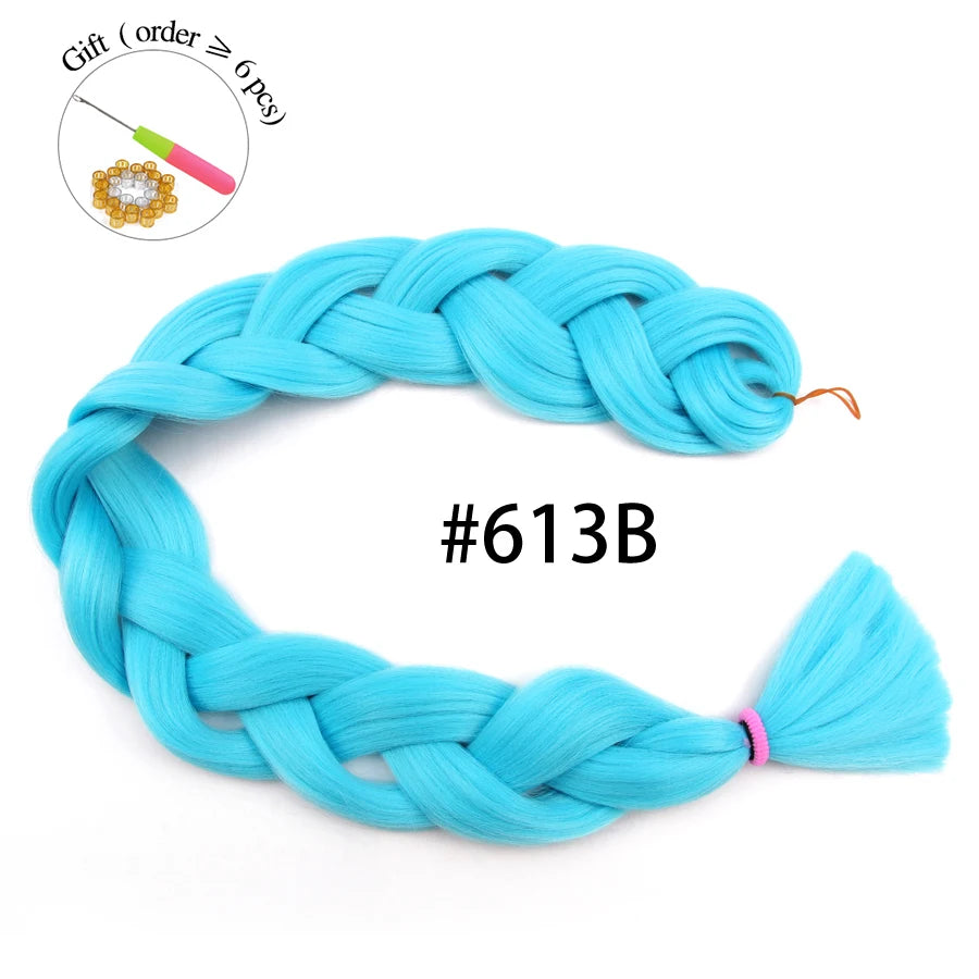 Super Long 165G 200cm Hair Synthetic Jumbo Braiding Hair Extension Heat Resistant Fiber African Ombre Jumbo Braid Hair Women