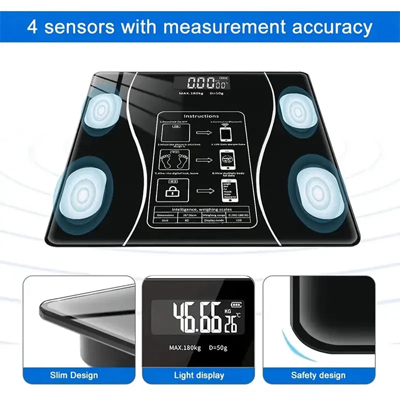 Weight scale electronic weighing smart body fat scale household precision charging small durable weight loss weighing scale
