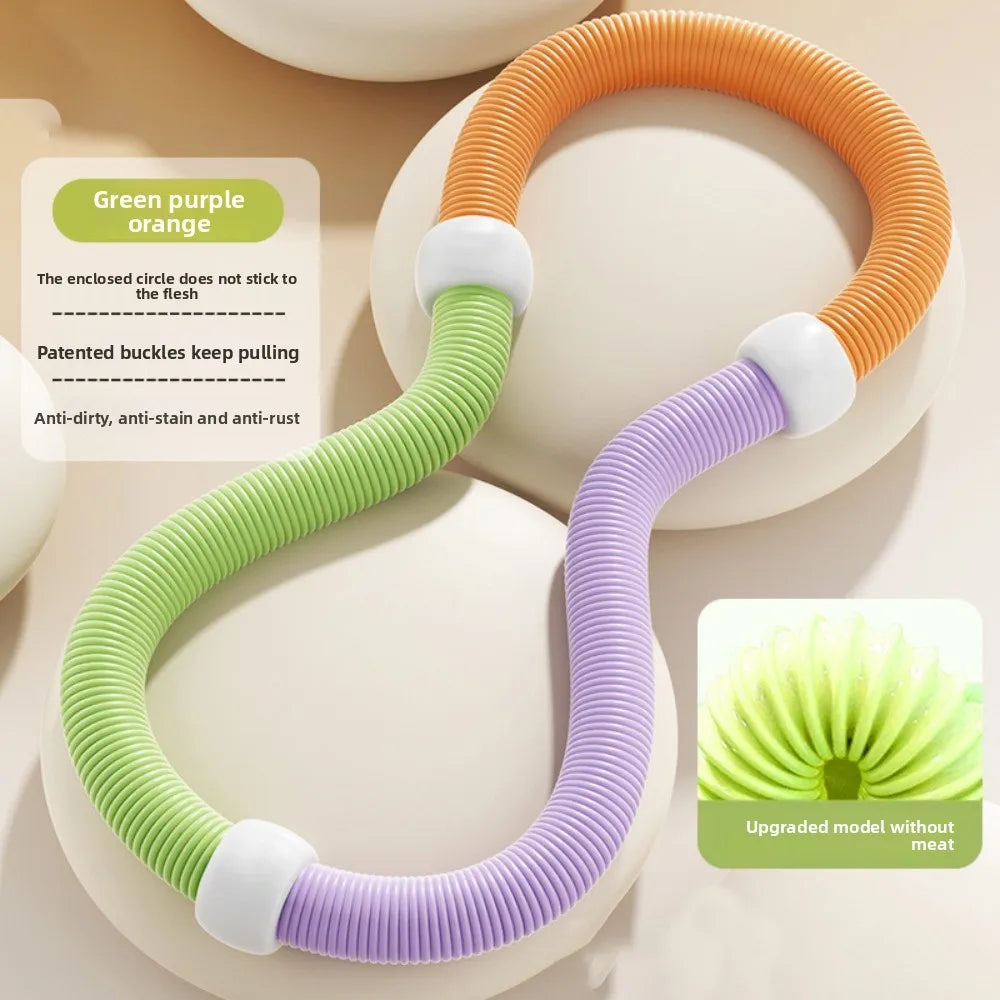 Soft Spring Sports Hoop Waist Trainer Slient Slimming Belly Weight Loss Circle Foldable Without Harm Weighted Exercise Hoops