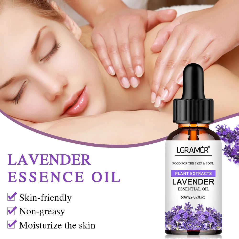 Pure Natural Lavender Essential Oil Facial Body Skin Care Essential Oil Moisturizing Nourishing Massage Plant Essential Oil