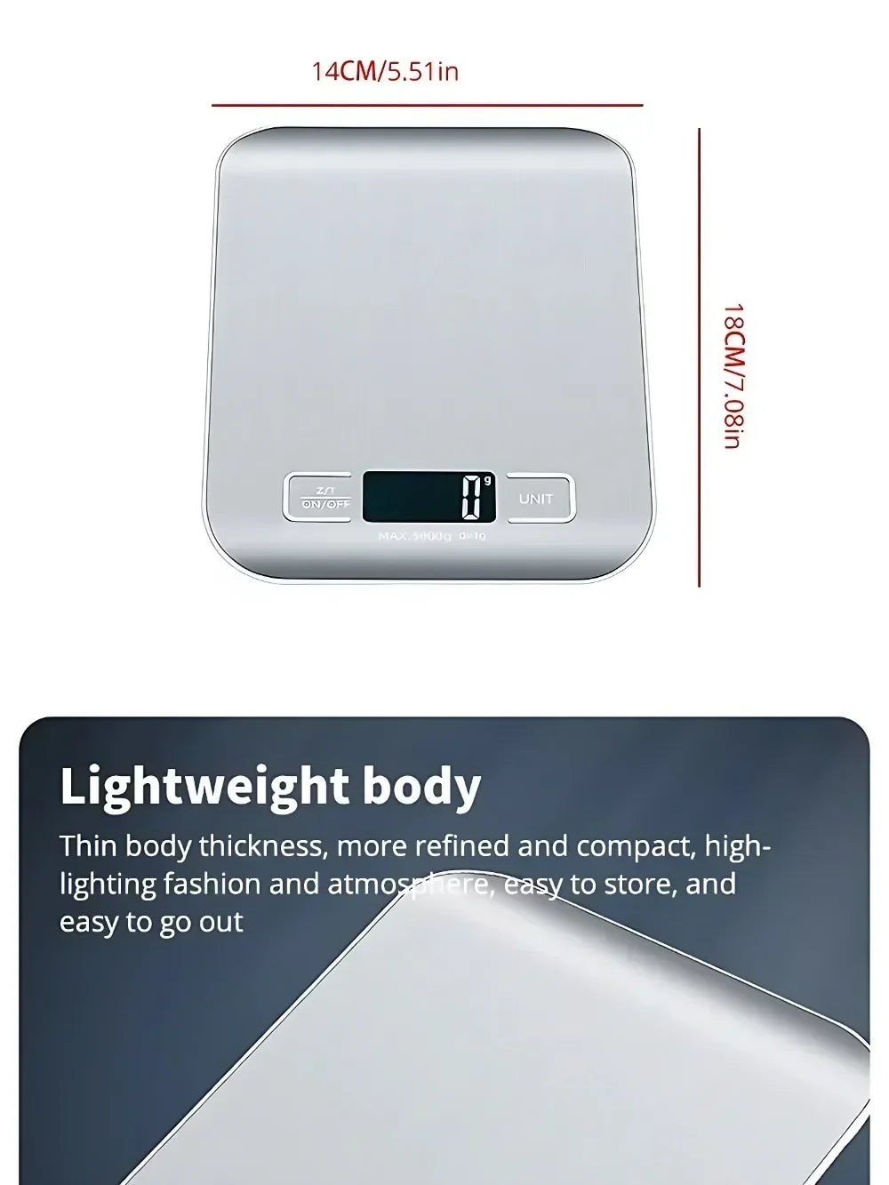 5/1kg Household Kitchen Diet Scales Measuring Tool Slim LCD Digital Electronic Weighing Scale Scale Electronic Food Scales New
