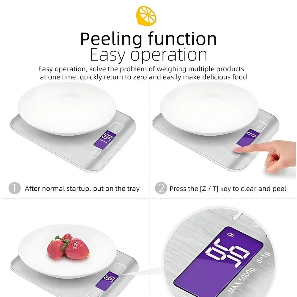 5/1kg Household Kitchen Diet Scales Measuring Tool Slim LCD Digital Electronic Weighing Scale Scale Electronic Food Scales New