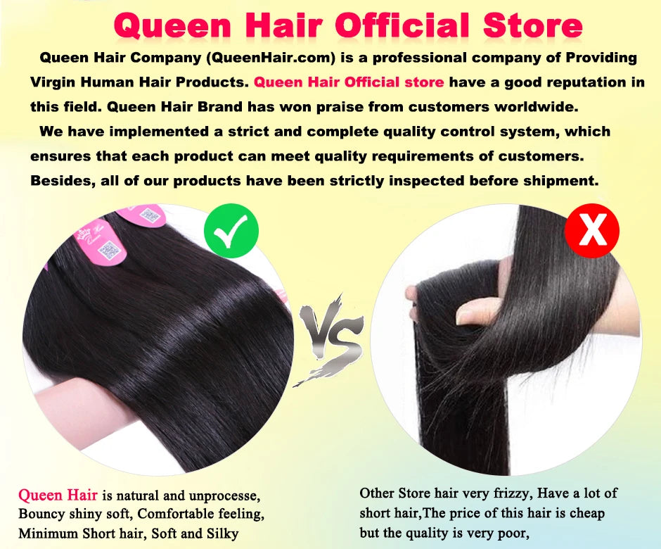 Queen Hair Raw Hair Body Wave 100% Human Hair Unprocessed Raw Hair Bundles Weave Extensions Brazilian Hair Natural Color