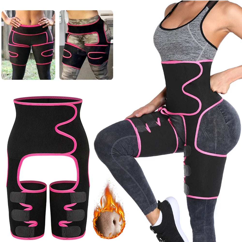 Waist Trainer for Women,3 In 1 Waist Thigh Trimmer and Weight Loss for Workout,Body Shaper Weight Loss Butt Lifter Waist Trainer