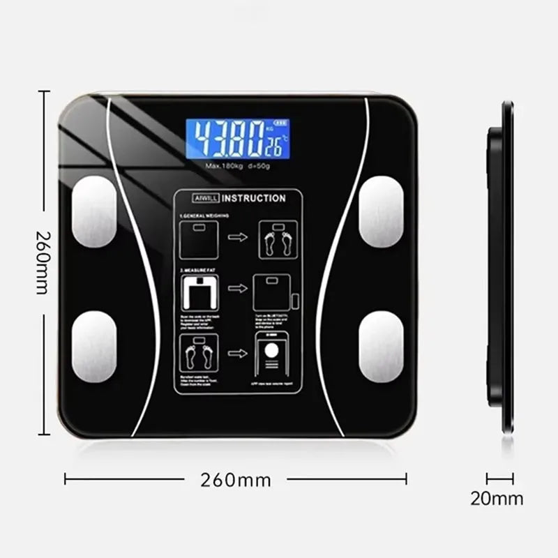 Body fat scales for weight loss, precise intelligent weighing and measuring fat electronic scales for men and women, Bluetooth