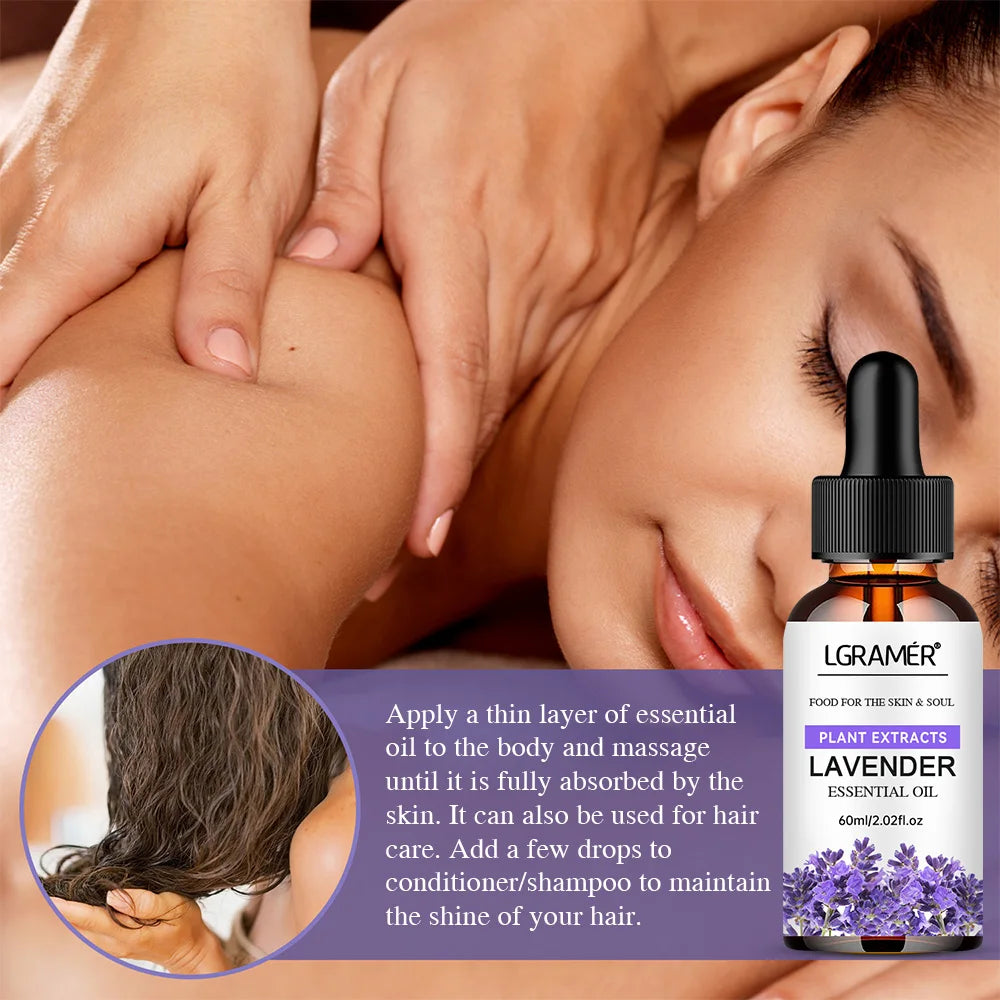 Pure Natural Lavender Essential Oil Facial Body Skin Care Essential Oil Moisturizing Nourishing Massage Plant Essential Oil