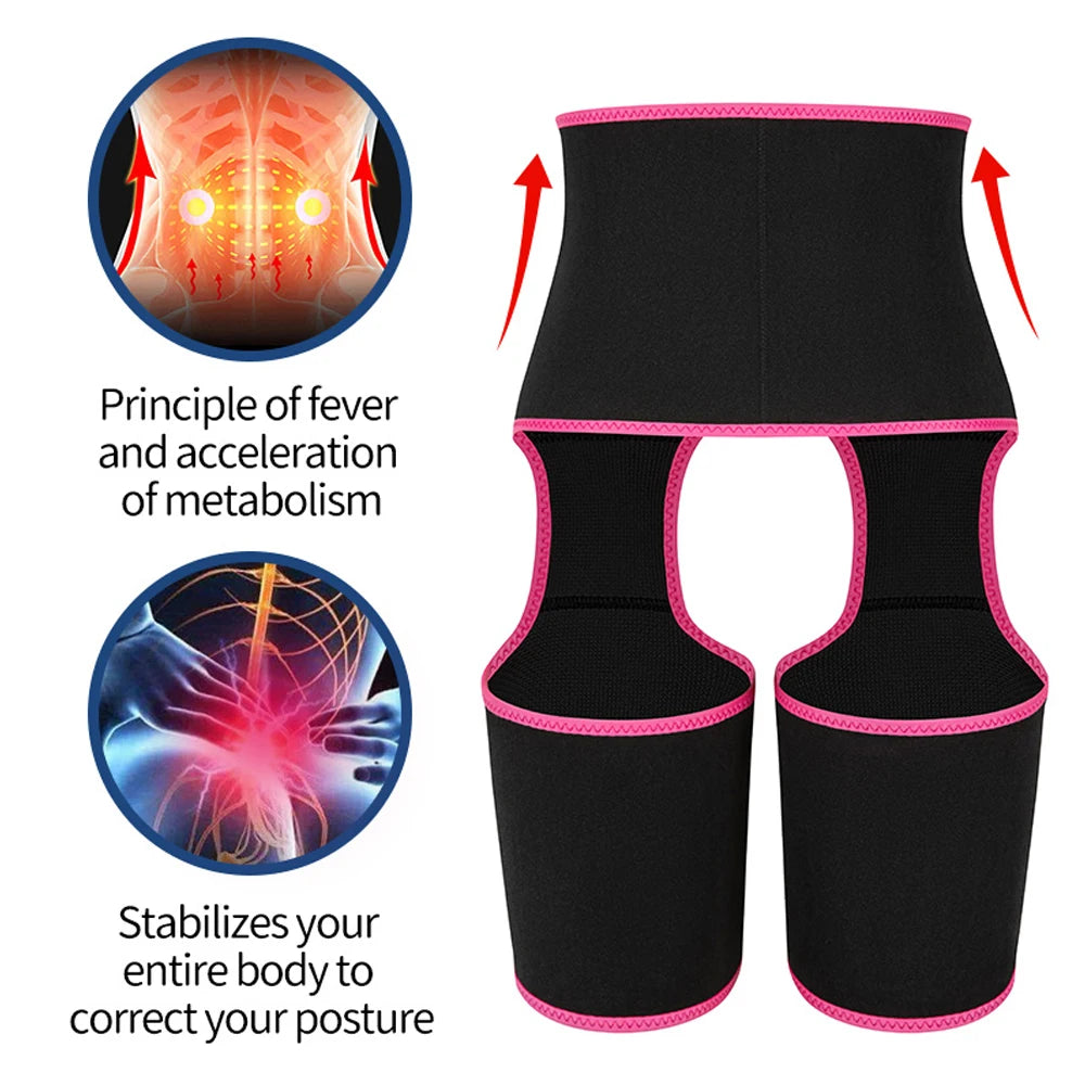 Waist Trainer for Women,3 In 1 Waist Thigh Trimmer and Weight Loss for Workout,Body Shaper Weight Loss Butt Lifter Waist Trainer