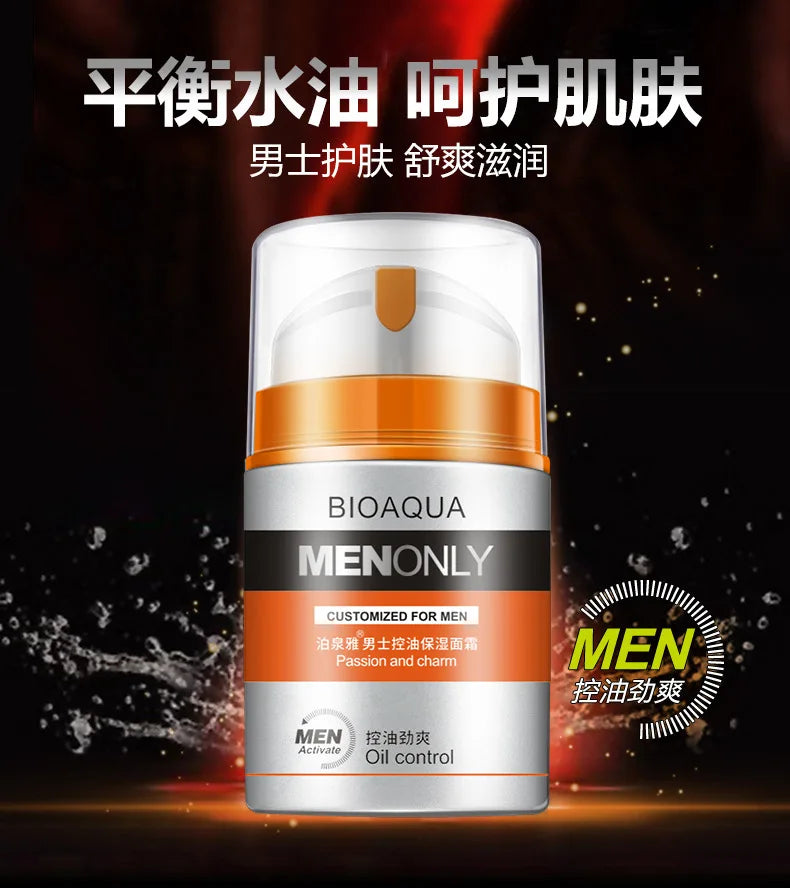 BIOAQUA Brand Men Skin Care Deep Hydrating Moisturizing Oil-control Face Cream Firming Day Cream 50g Men's Skin Care Products