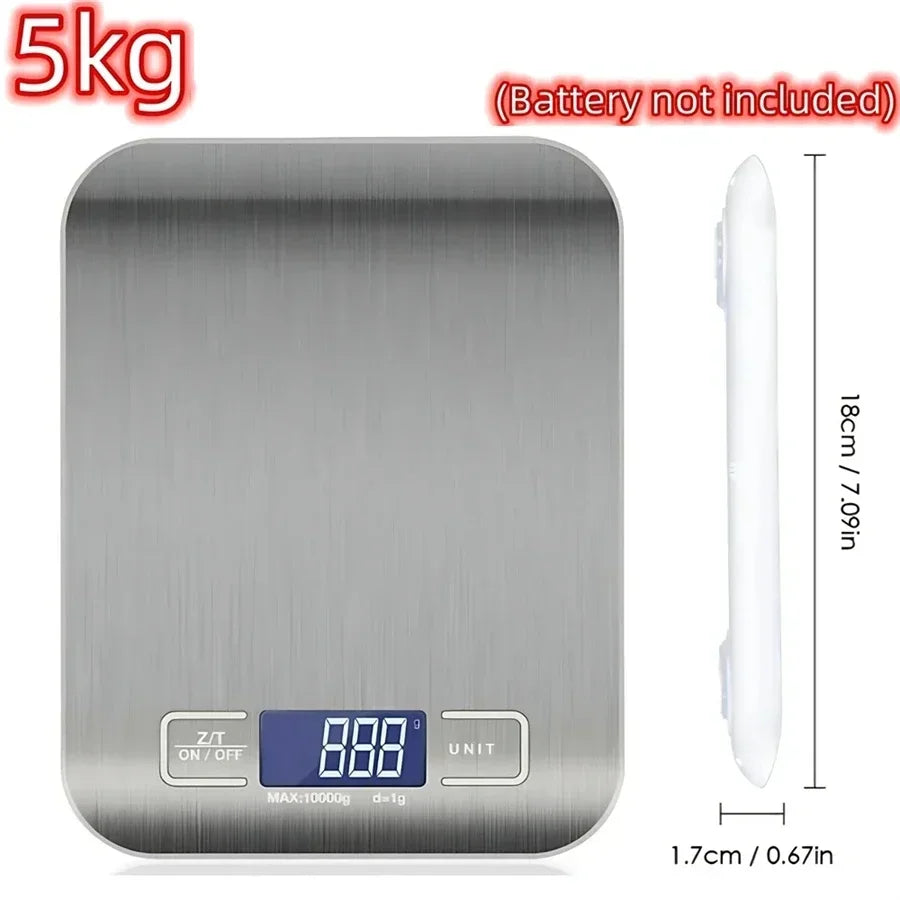 5/1kg Household Kitchen Diet Scales Measuring Tool Slim LCD Digital Electronic Weighing Scale Scale Electronic Food Scales New