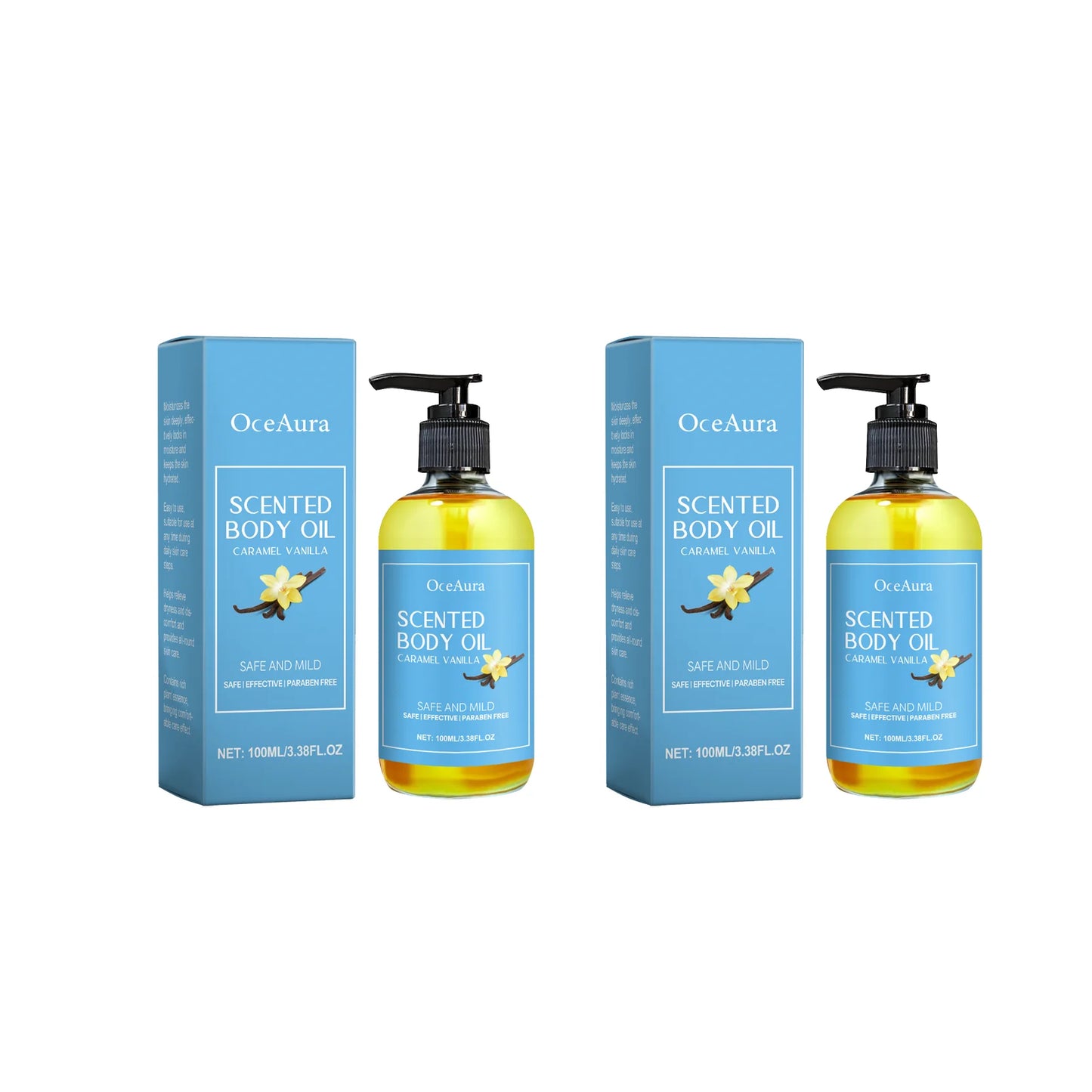 100ml Vanilla Body Massage Oil For Relaxing Moisturizing Skin Soothing Relieve Stress Lasting Scent Body Fragrance Essential Oil