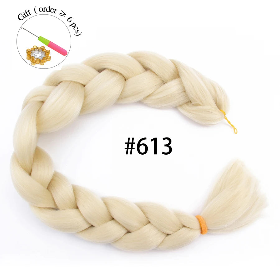 Super Long 165G 200cm Hair Synthetic Jumbo Braiding Hair Extension Heat Resistant Fiber African Ombre Jumbo Braid Hair Women