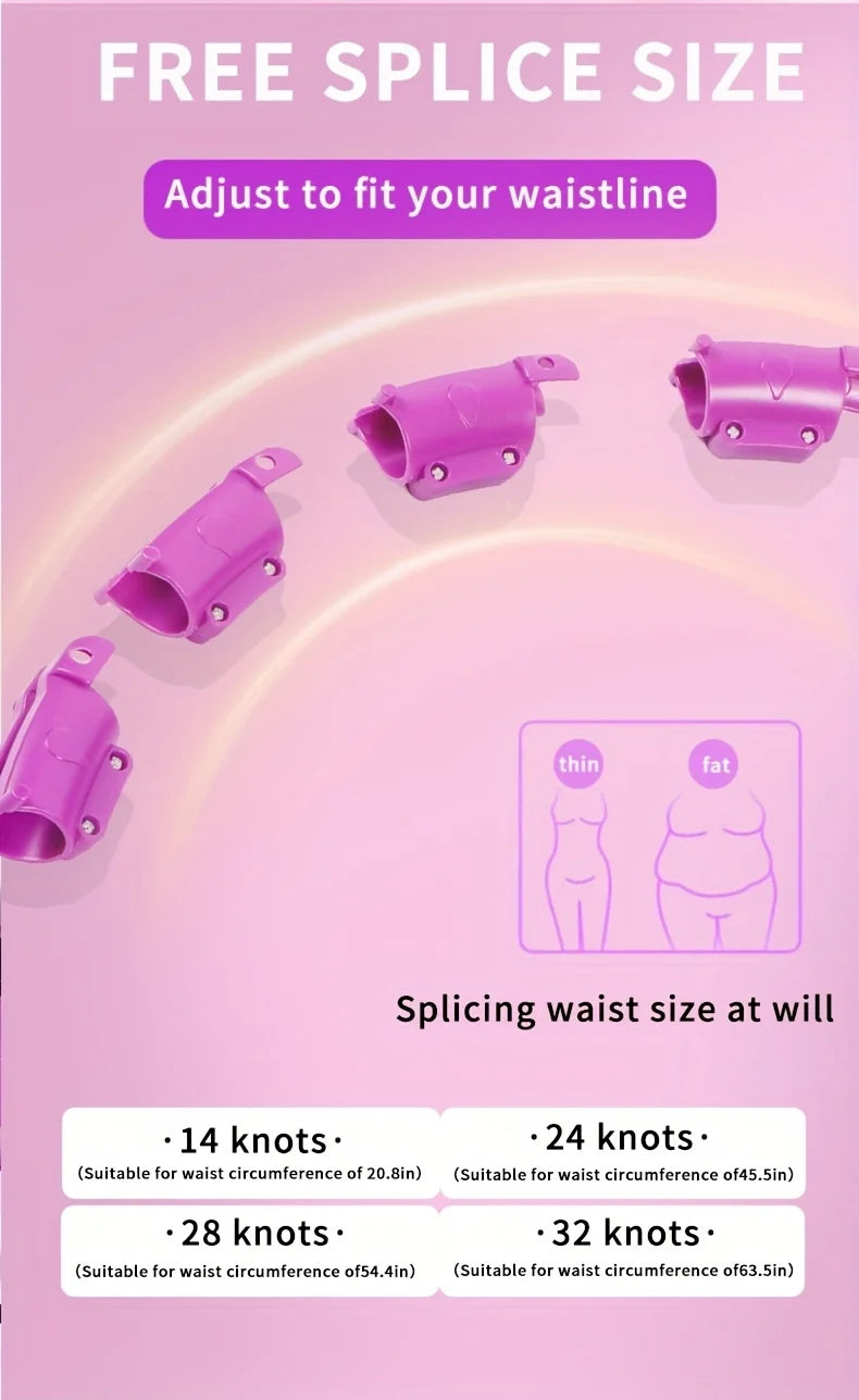 Weighted Fitness Hoop for Adults & Kids Detachable Knots Abdomen Weight Loss 2 in 1 Abdomen Fitness Weight Loss Massage
