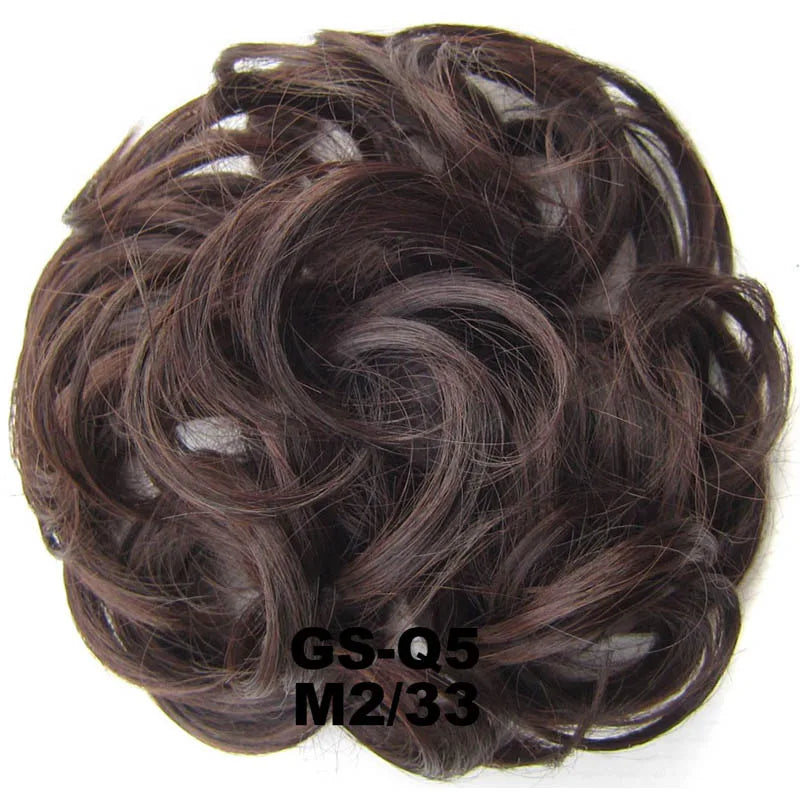 Jeedou Messy Bun Chignon Donut Hair Pad Elastic Hair Rope Rubber Band Synthetic Hairpiece Hair Accessories for Women