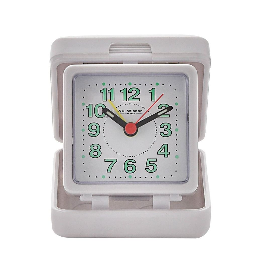 Wm.Widdop Quartz Travel Alarm-All White Case&Dial + B