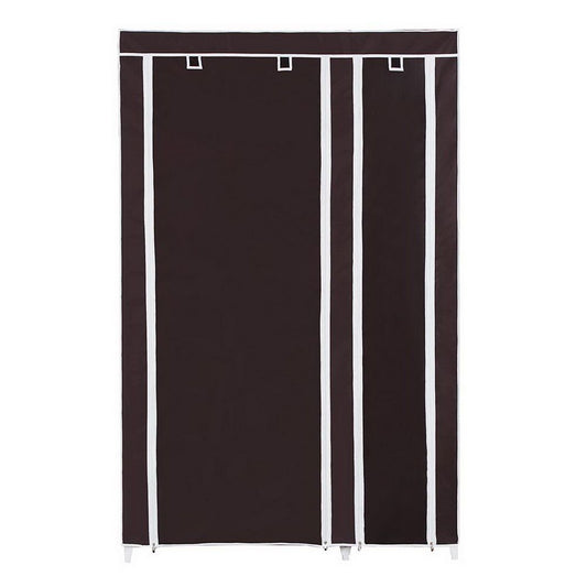 67" Portable Clothes Closet Wardrobe with Non-woven Fabric and Hanging Rod Quick and Easy to Assemble Dark Brown