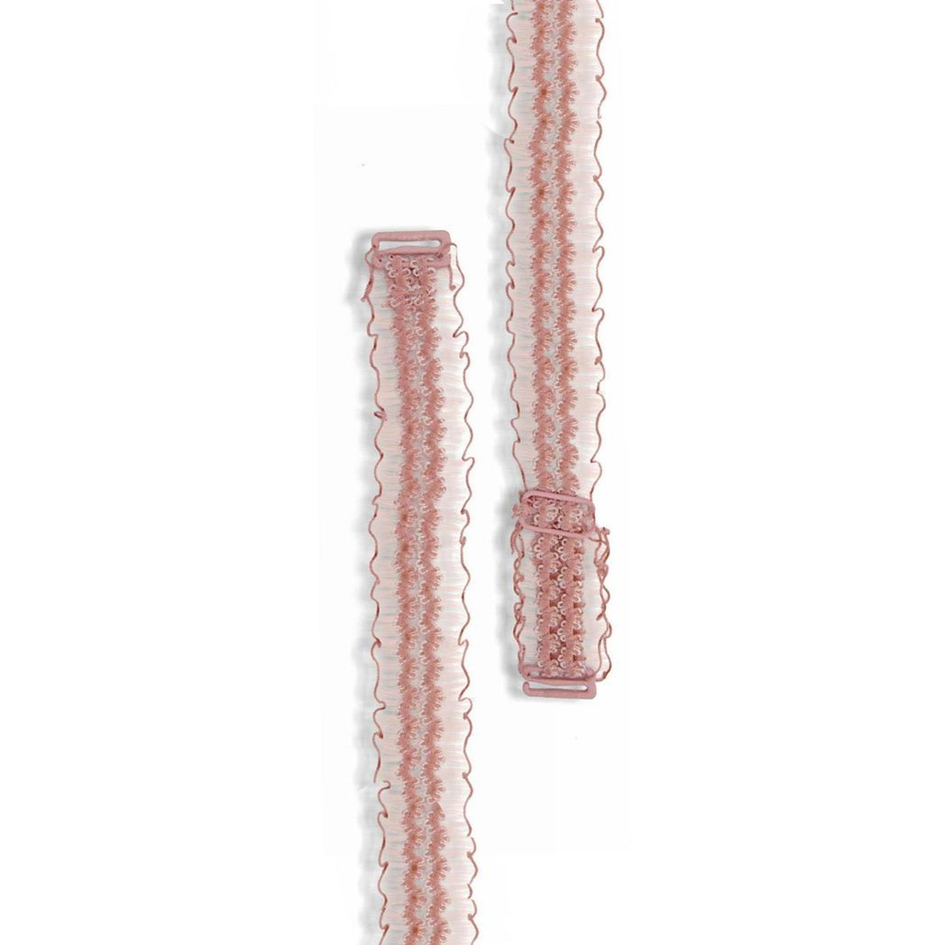Flo Invisible Shoulder Lace Adjustable Bra Strap One Pair, Pink