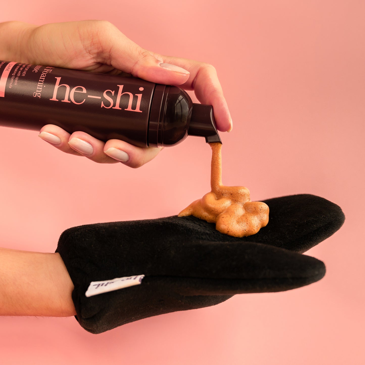 He-Shi Dark Foaming Mousse   - Dark Self Tan - Quick Dry - Easy to Apply