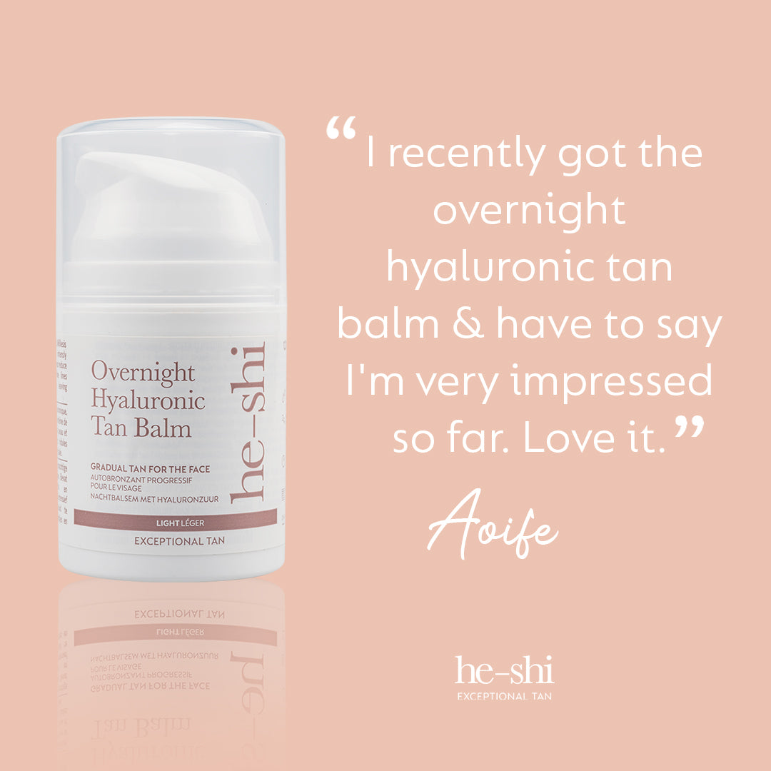He-Shi Overnight Hyaluronic Self Tan Balm 50ml - Relaxing Facial Night Tan