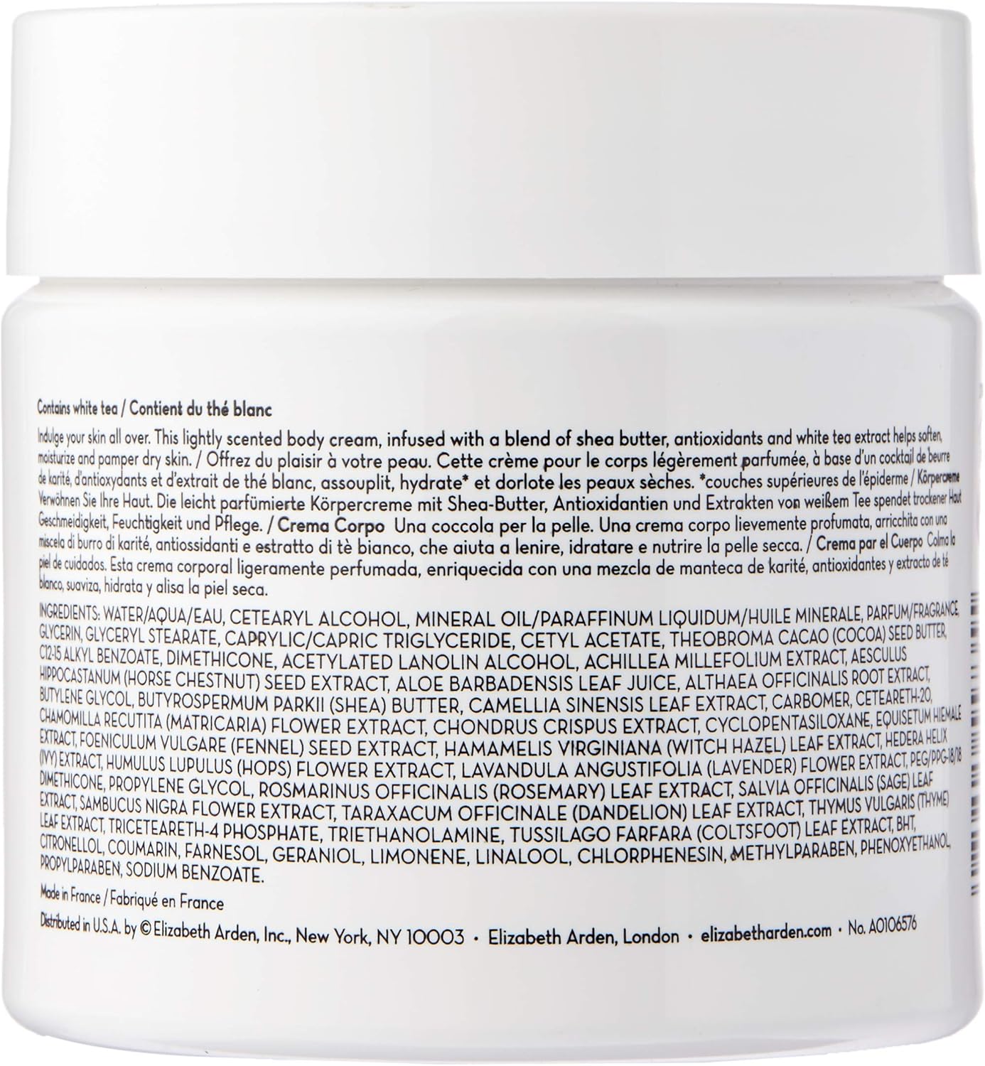 Elizabeth Arden White Tea Body Cream 400ml – Luxurious Hydration