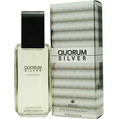 Puig Quorum Silver  Eau De Toilette Spray 100ml