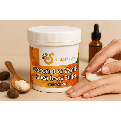 Coconut & Vanilla Shea Butter Body Butter Intensive Therapy for Very Dry Sensitive Skin, with Cocoa Butter and Vitamin E 250g