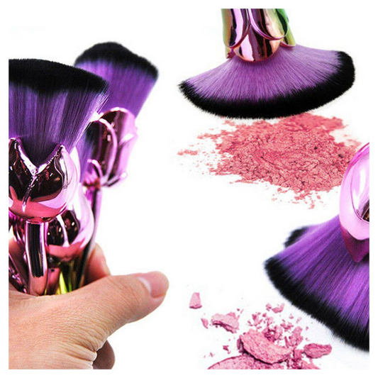 Beauty and the Beast-Inspired Rose Makeup Brushes with Glossy Handles
