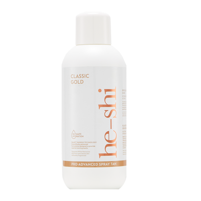 He-Shi Classic Gold Spraytan 1L (8%) - Medium - No Smell Self Tan