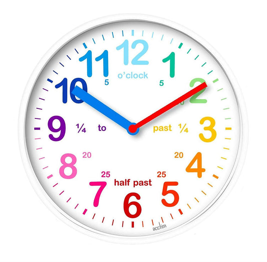 Acctim Kid's Time Teacher Wickford White Wall Clock 22522