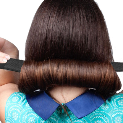 Aquarius Woman Hair Bun Maker Donut Lightweight and Portable, Black