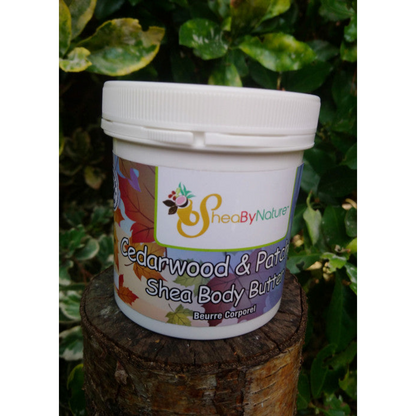 Sheabynature Cedarwood & Patchouli Shea Butter Body Butter with Coconut Oil and Cocoa Butter , Natural Skincare Product for Dry Skin 250g