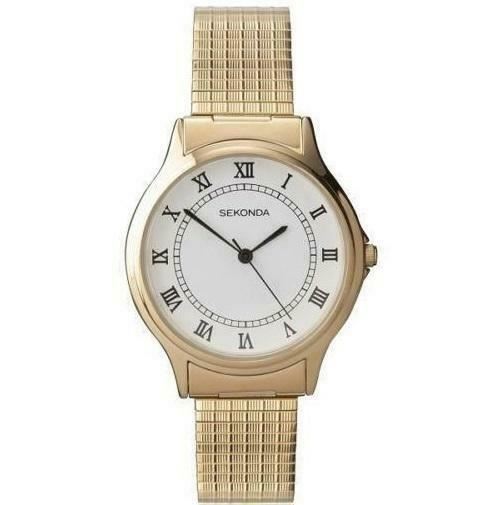 Sekonda Mens Gold Expandable Bracelet Watch 3021B