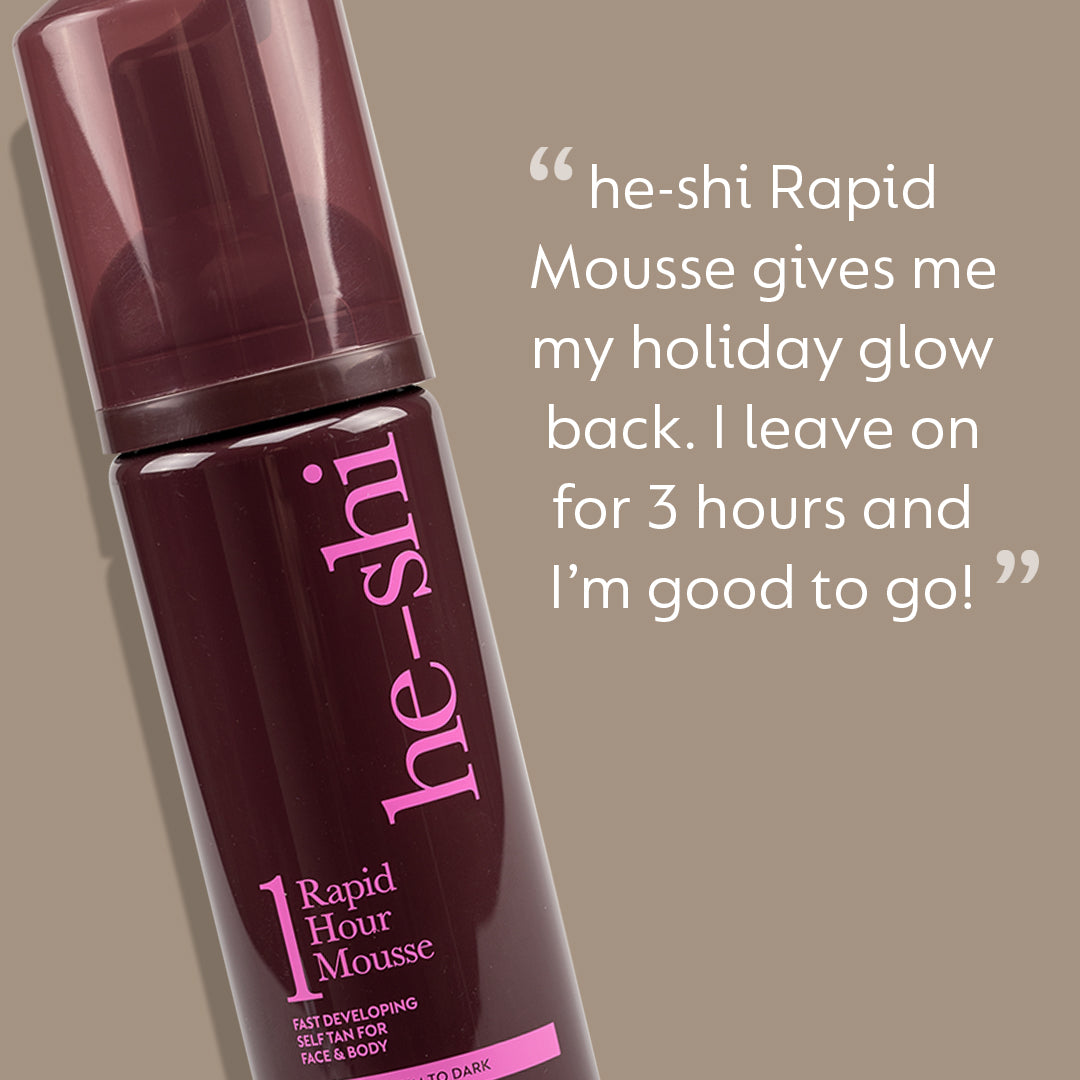 He-Shi Rapid 1 Hour Mousse  - Medium to Dark Self Tan - Quick Dry